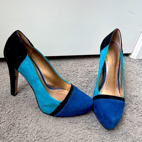 BCBG blue and black suede heels - Picture 5 of 6
